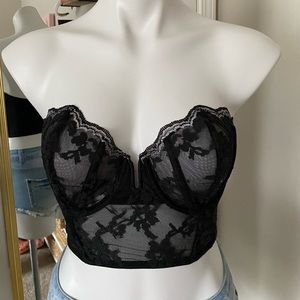 Dream Angels corset lace mesh strapless bra